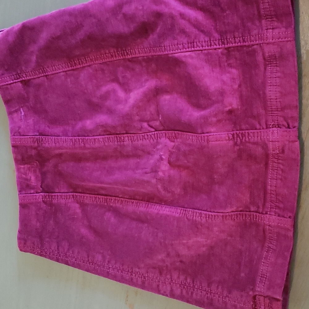 FREE PEOPLE purple velvet mini skirt